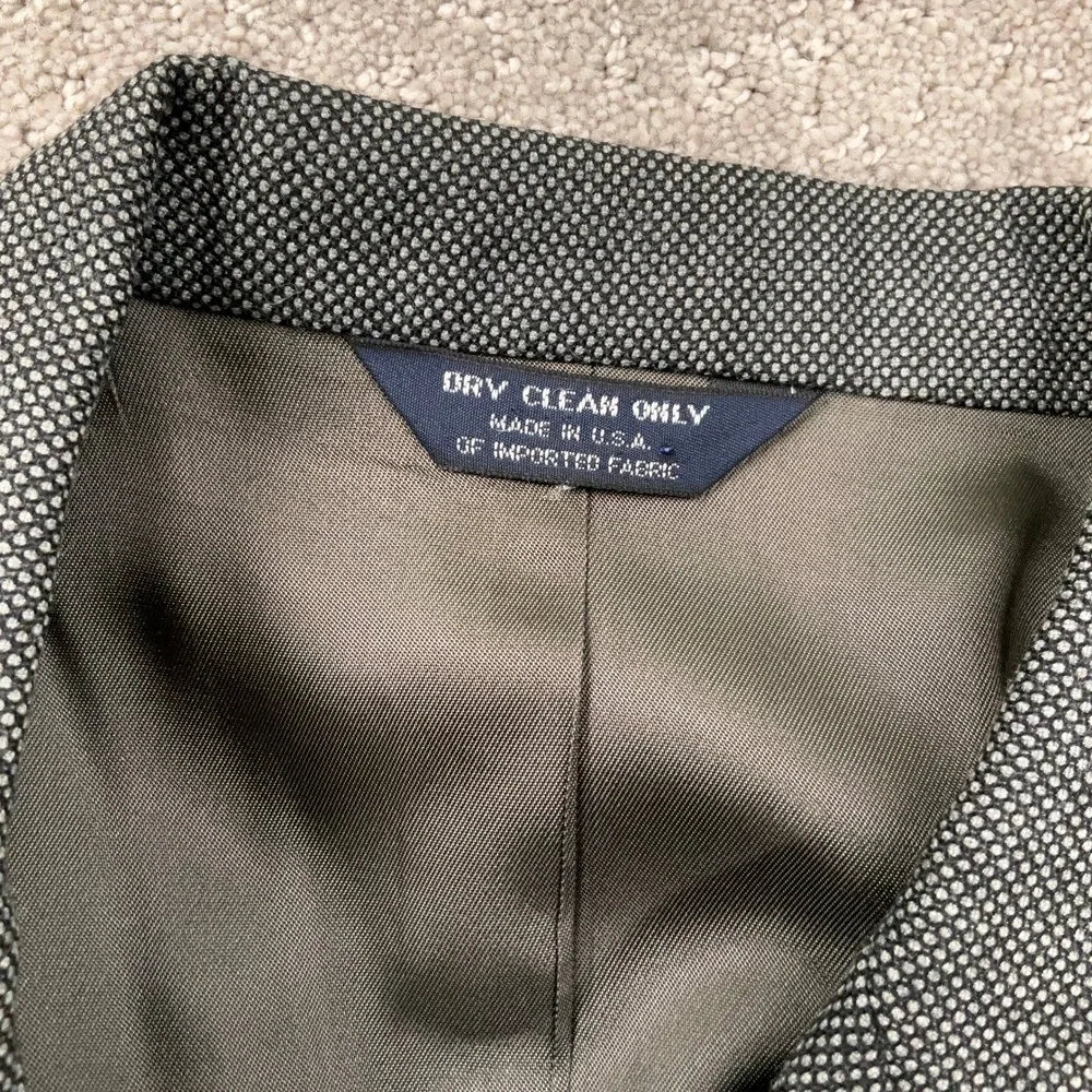 Kuppenheimer Blazer Men‎ 40 Gray White Birdseye Double Breasted Jacket Classic
